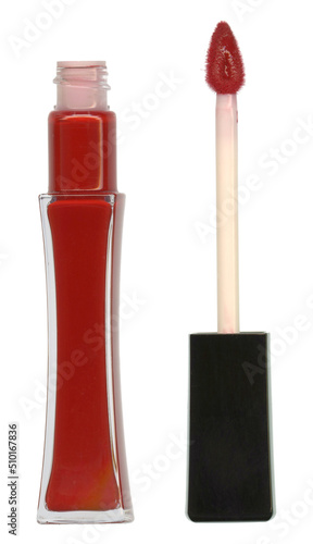 Red Liquid Glossy Lipstick Bottle and Application Wand