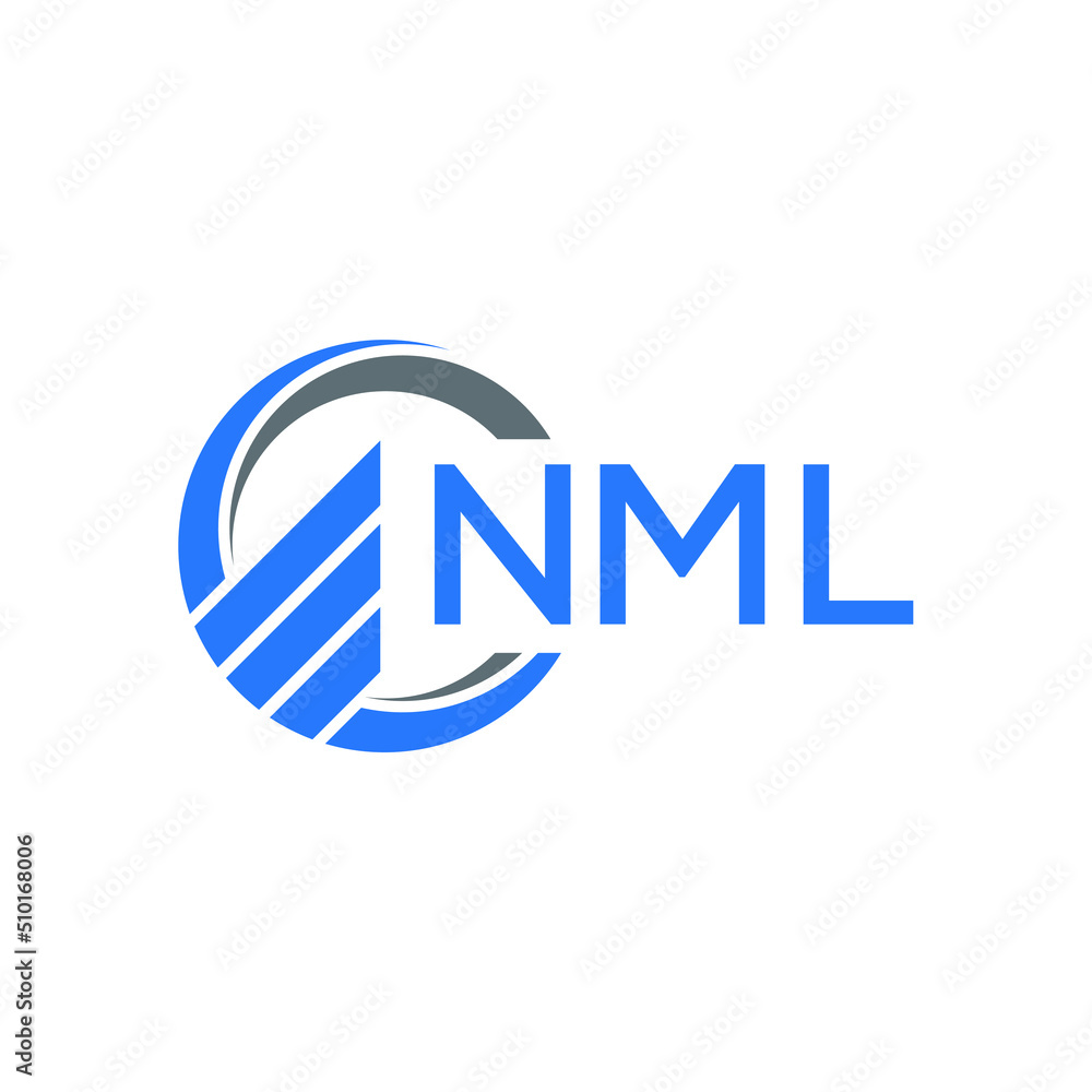 NML Flat accounting logo design on white background. NML creative initials Growth graph letter logo concept. NML business finance logo design. NML Flat accounting logo design on white background. NML creative initials Growth graph letter logo concept. NML business finance logo design.