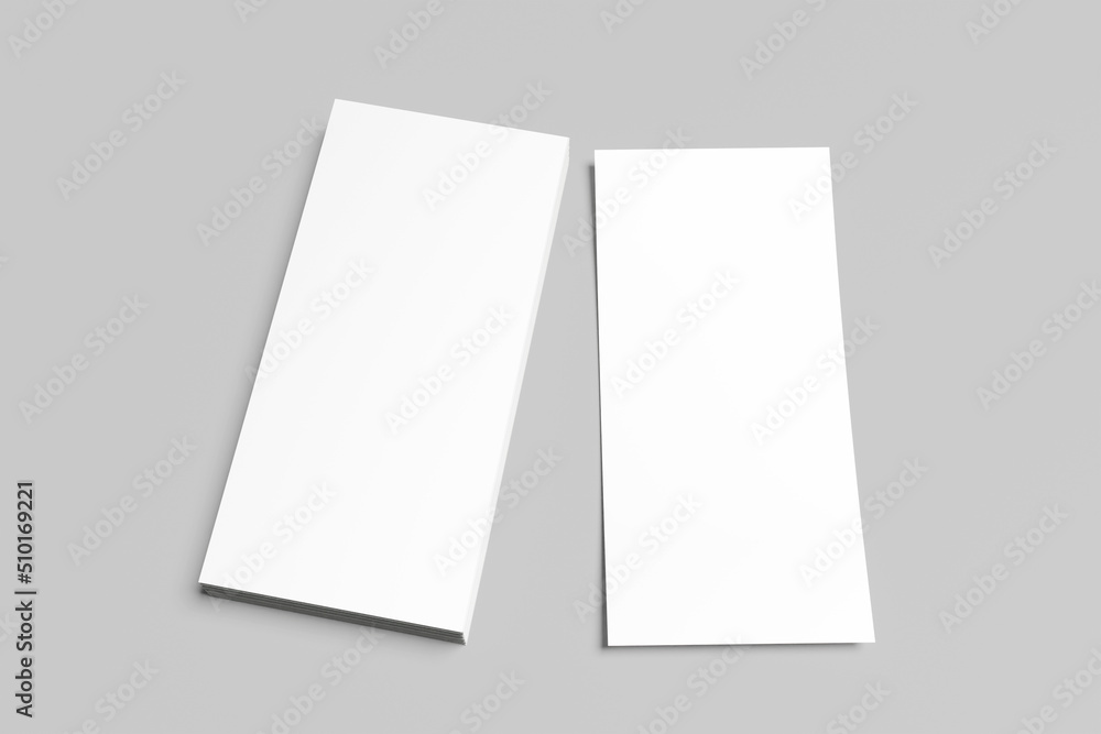 3D Render Illustration of Dl Flyers Mockup 3D Render Illustration of Dl Flyers Mockup