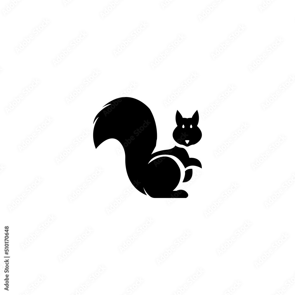 Fototapeta premium squirrel logo vector icon illustration