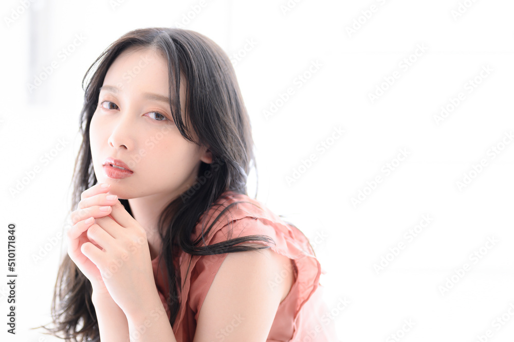 Woman staring at the front of the room with space for photocopying Woman staring at the front of the room with space for photocopying