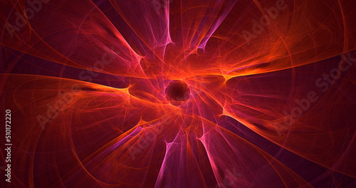 3D rendering abstract multicolor fractal light background