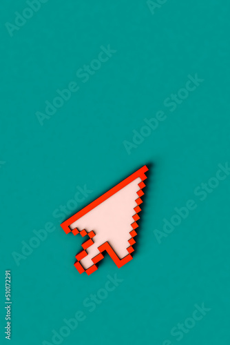 a pixellated arrow cursor