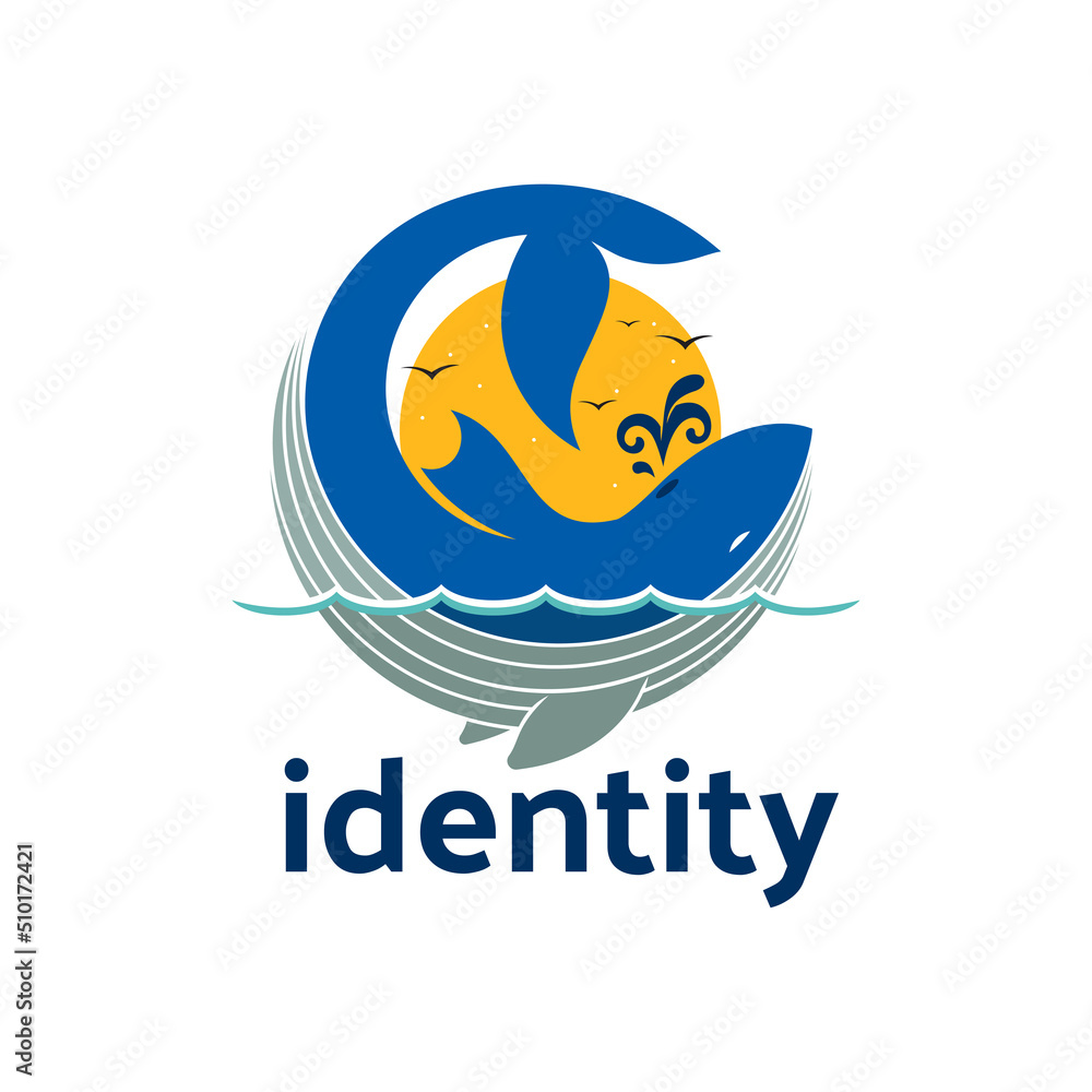 Fototapeta premium Whale Mascot Logo