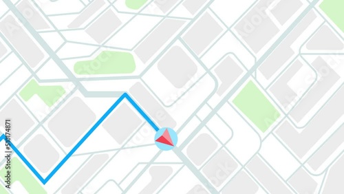 GPS Tracking. GPS navigation concept. Navigation map and red checkpoints icon Navigation map.