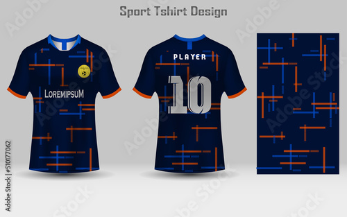 Abstract Football Jersey Mockup Template Sport T-shirt Design