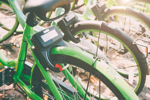 Photography Bike rental service for tourist and local people rent from smartphone app in many travel city around the world