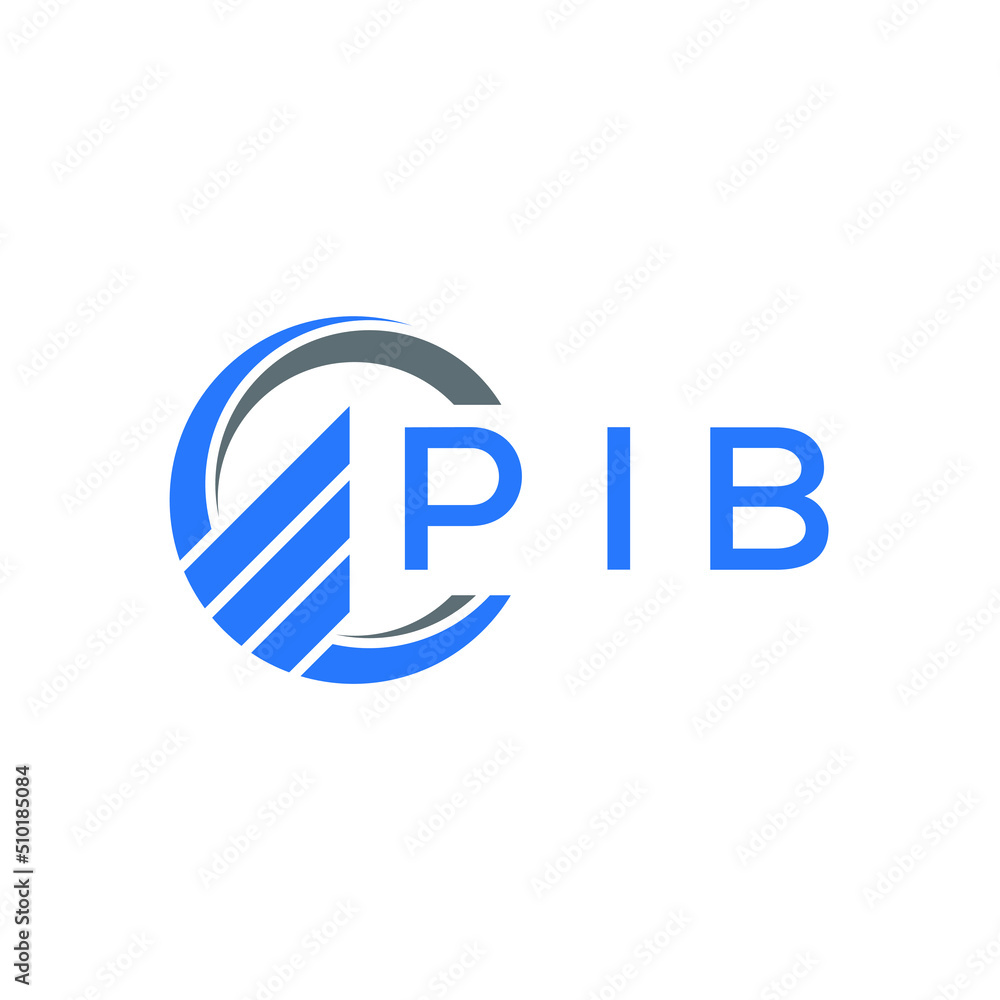 PI B Flat accounting logo design on white background. PI B creative initials Growth graph letter logo concept. PI B business finance logo design. PI B Flat accounting logo design on white background. PI B creative initials Growth graph letter logo concept. PI B business finance logo design.