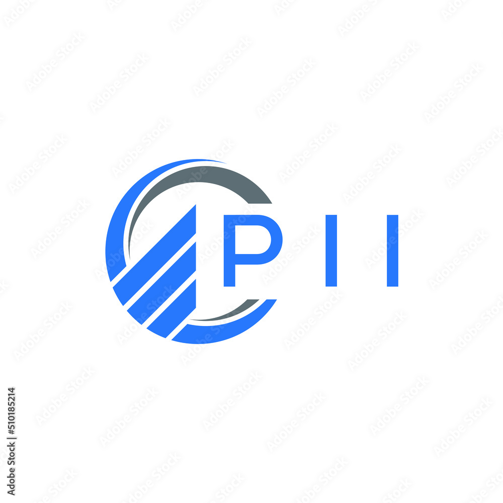 PII Flat accounting logo design on white background. PII creative initials Growth graph letter logo concept. PII business finance logo design. PII Flat accounting logo design on white background. PII creative initials Growth graph letter logo concept. PII business finance logo design.
