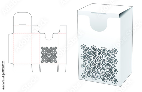 packaging box die cut template and 3D mockup