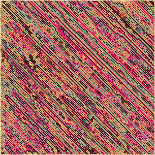 Multicolor truchet tiling connections illustration