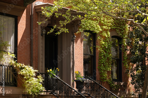 Pretty porch in front of house