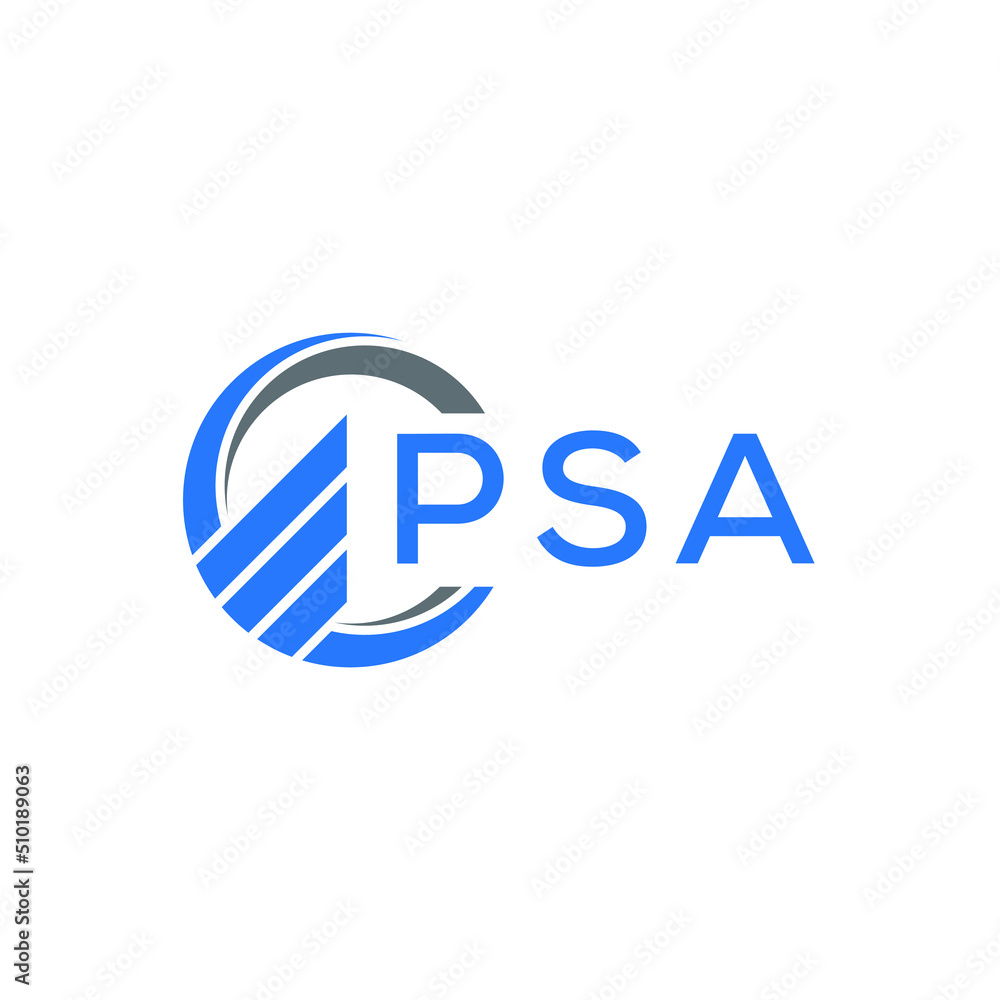 PSA Flat accounting logo design on white background. PSA creative initials Growth graph letter logo concept. PSA business finance logo design. PSA Flat accounting logo design on white background. PSA creative initials Growth graph letter logo concept. PSA business finance logo design.