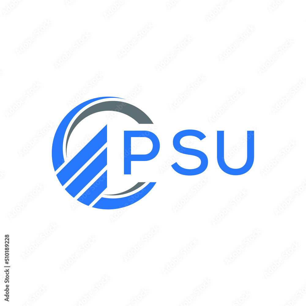 PSU Flat accounting logo design on white background. PSU creative initials Growth graph letter logo concept. PSU business finance logo design. PSU Flat accounting logo design on white background. PSU creative initials Growth graph letter logo concept. PSU business finance logo design.