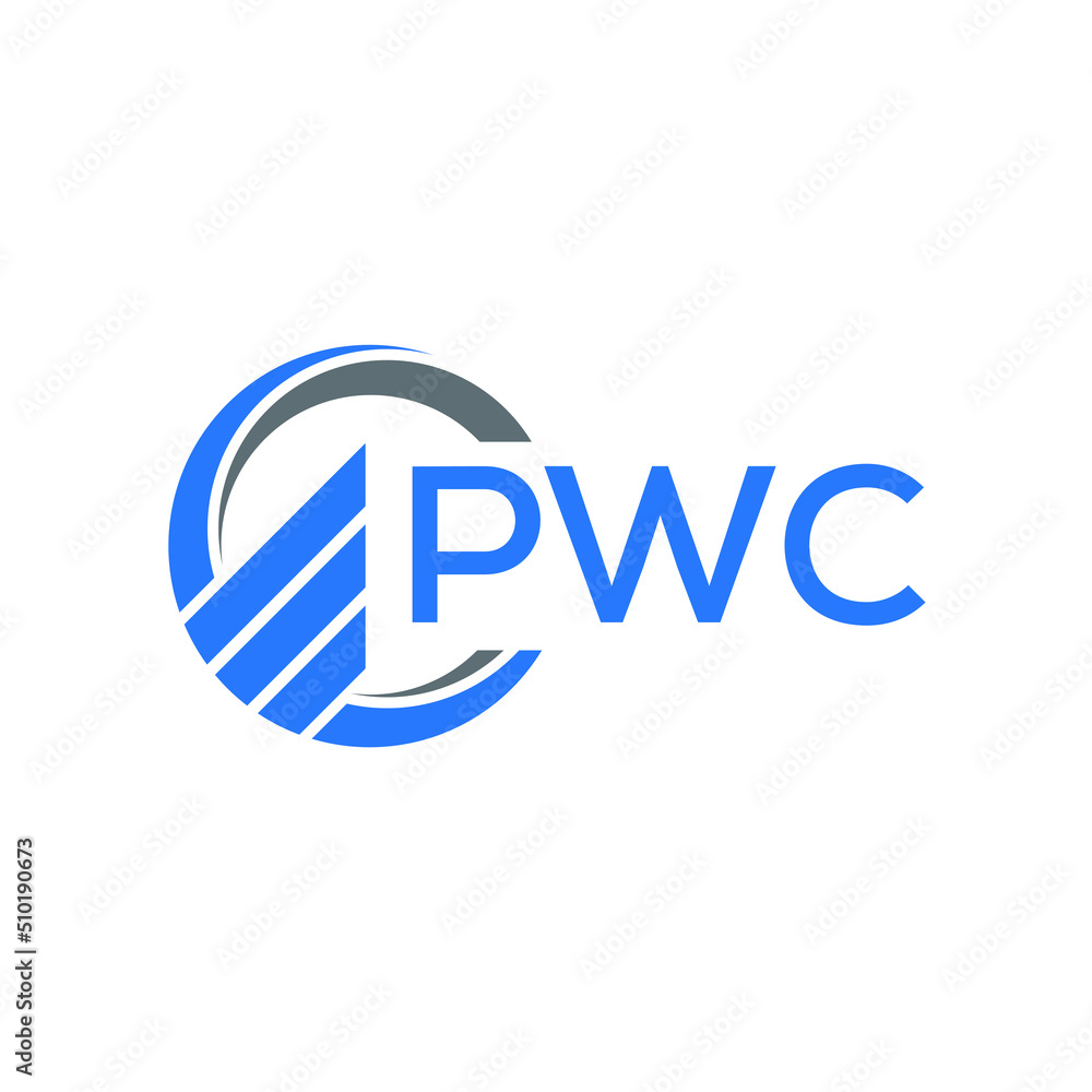PWC Flat accounting logo design on white background. PWC creative initials Growth graph letter logo concept. PWC business finance logo design. PWC Flat accounting logo design on white background. PWC creative initials Growth graph letter logo concept. PWC business finance logo design.