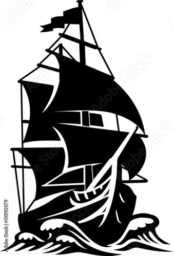 ship in the sea