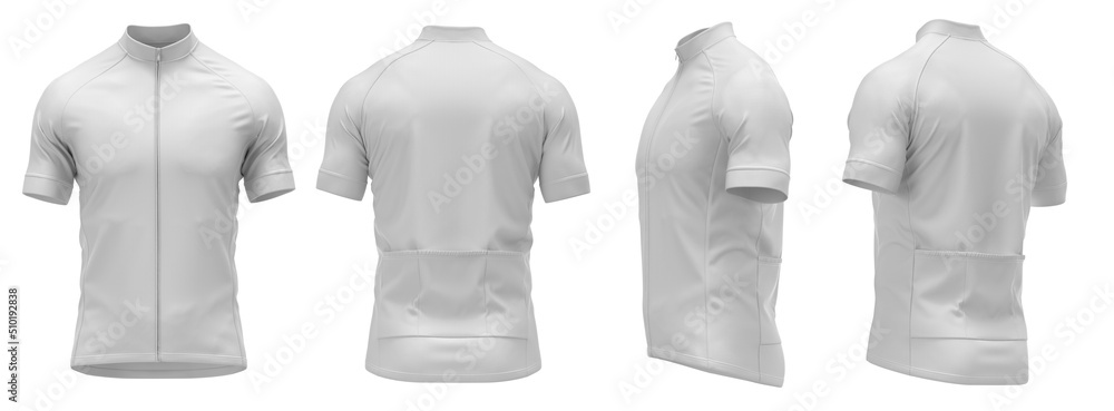 Fototapeta premium Cycle jersey 3D Renders isolated on white background 