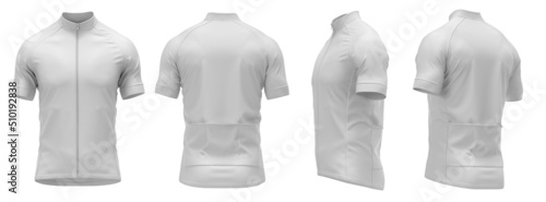  Cycle jersey 3D Renders isolated on white background	