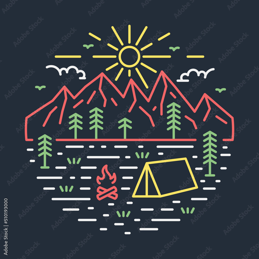 Camping at good place in the nature graphic illustration vector art t-shirt design Camping at good place in the nature graphic illustration vector art t-shirt design