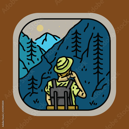 Adventure to the mountains graphic illustration vector art t-shirt design