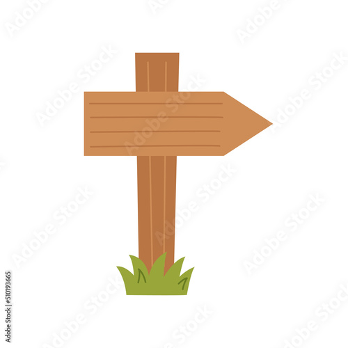 Wallpaper Mural Vector illustration of wooden sign white background. Torontodigital.ca