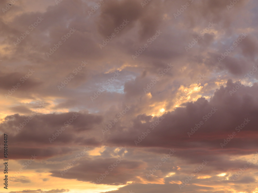 Fototapeta premium storm clouds with intense light brown colors strange sky