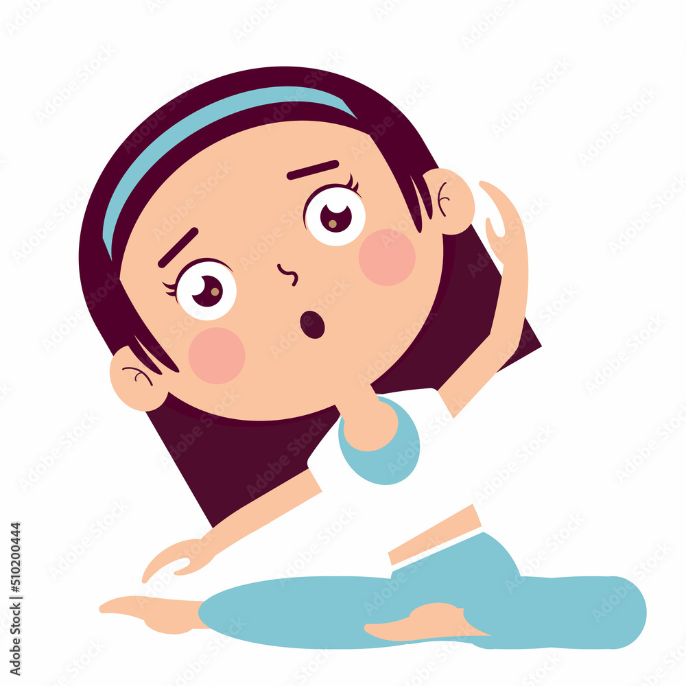 girl in yoga seated side pose girl in yoga seated side pose