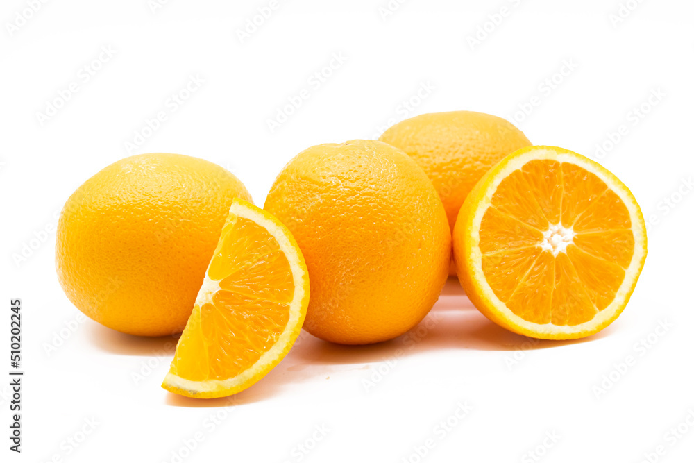 Fresh orange fruit isolated on white background Fresh orange fruit isolated on white background