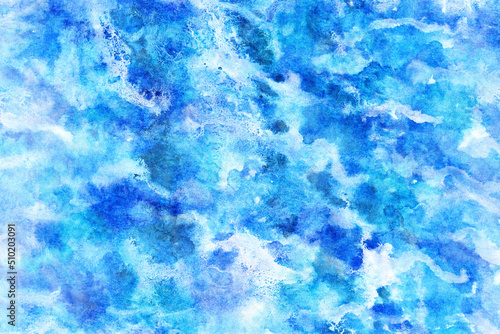 空 雲 青 水彩 夏 背景