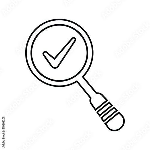 Analysis, correct, correction icon. Outline vector.