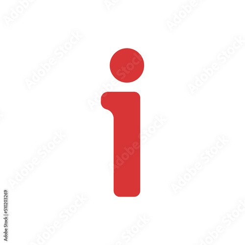 Info sign vector red icon
