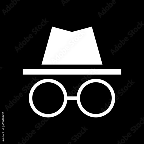 Simple and modern incognito mode icon