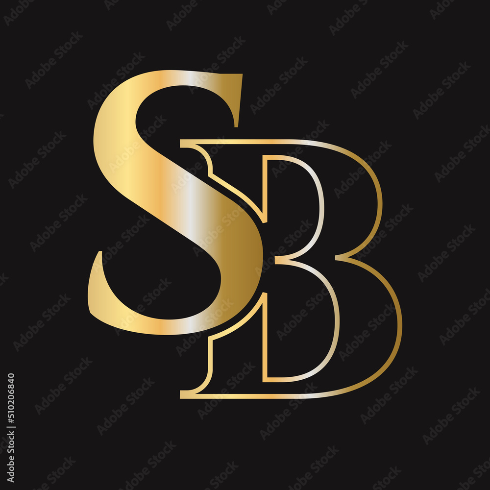 Initial letter SB, BS logo design vector template. Monogram SB logotype ...