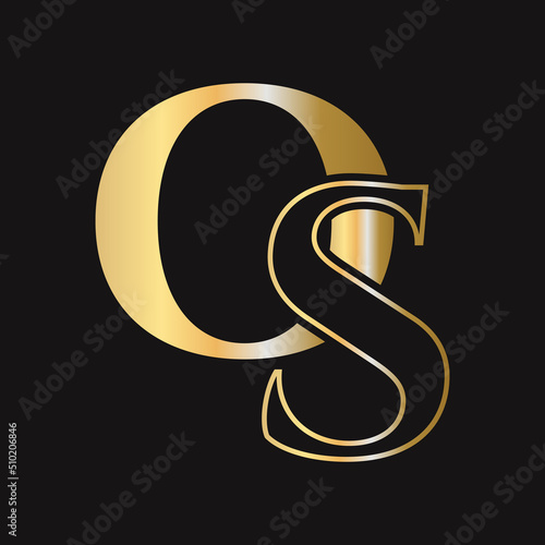 Initial letter OS, SO logo design vector template. Monogram OS logotype luxury symbol
