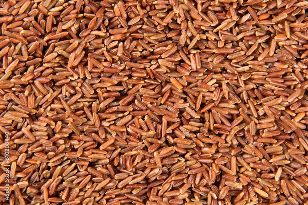 closeup raw red rice texture background closeup raw red rice texture background