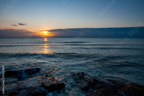 sunset over the sea