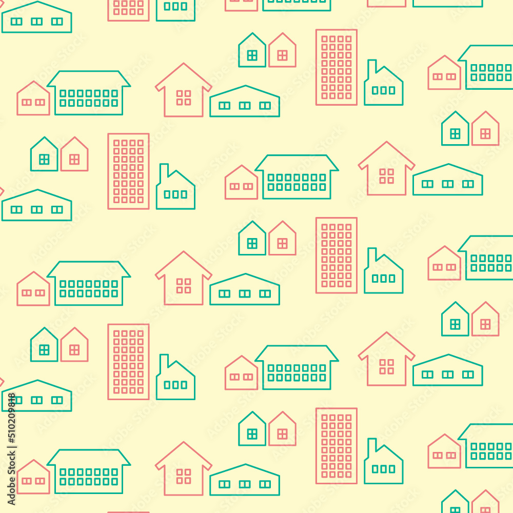 City scape surface pattern - Vector