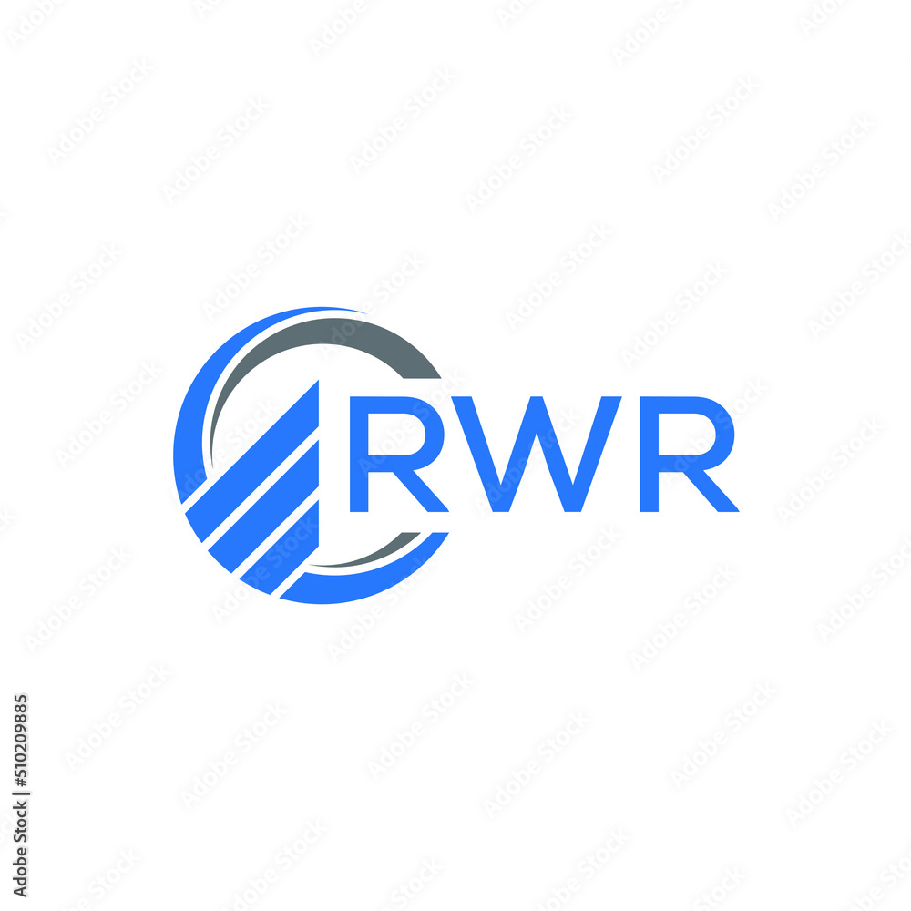 RWR Flat accounting logo design on white background. RWR creative initials Growth graph letter logo concept. RWR business finance logo design. RWR Flat accounting logo design on white background. RWR creative initials Growth graph letter logo concept. RWR business finance logo design.