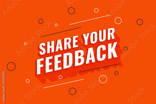 share your feedback orange background