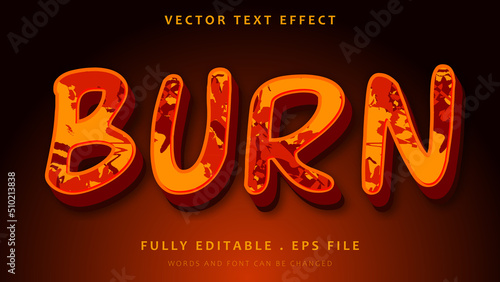 3d Grunge Word Burn Editable Text Effect Design Template