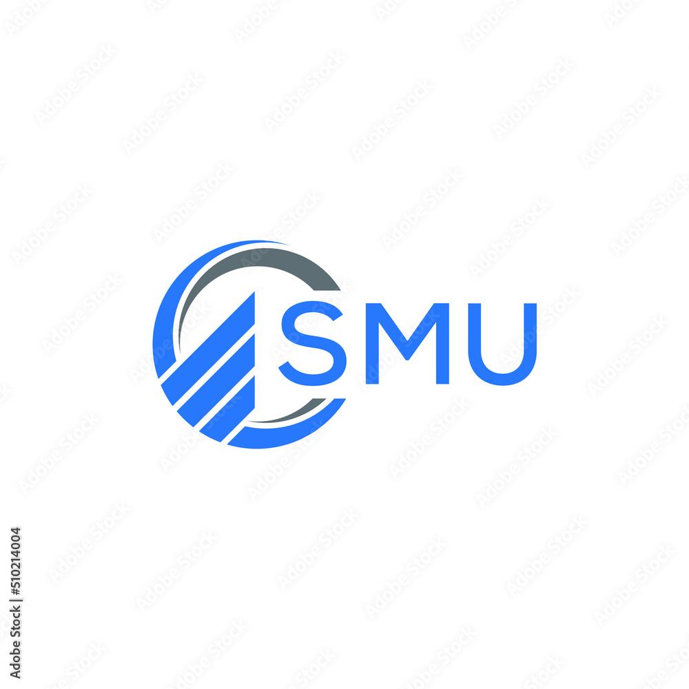 SMU Flat accounting logo design on white background. SMU creative initials Growth graph letter logo concept. SMU business finance logo design. SMU Flat accounting logo design on white background. SMU creative initials Growth graph letter logo concept. SMU business finance logo design.