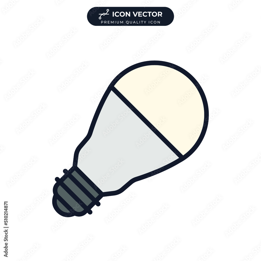 Obraz premium light bulb icon symbol template for graphic and web design collection logo vector illustration
