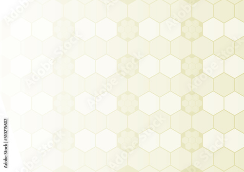 ハチの巣模様 黄色の六角形背景テクスチャ