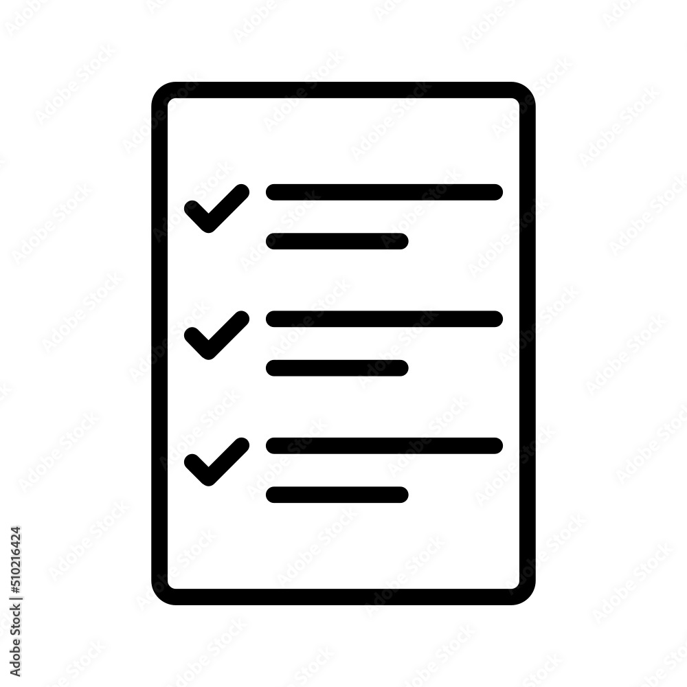 Black line icon for List Black line icon for List