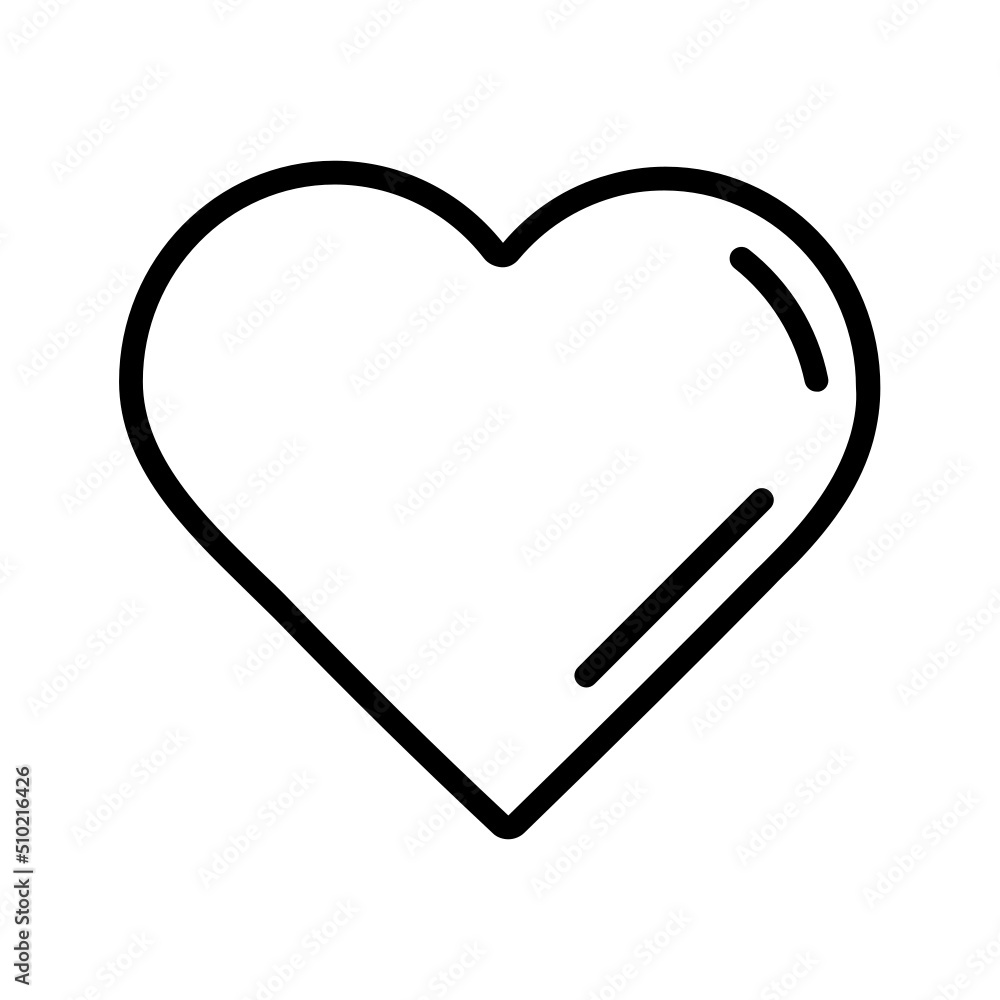 Black line icon for Love Black line icon for Love