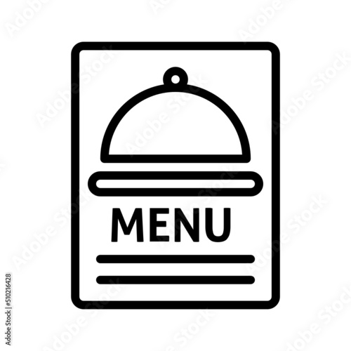 Black line icon for Menu