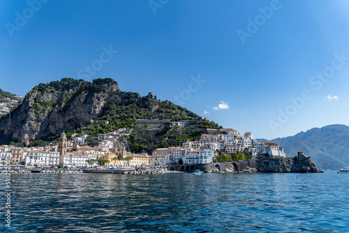 Panoramic view of beautiful Amalfi coast, Italy.