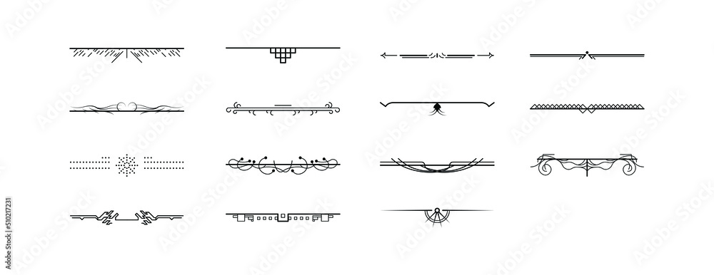 Set Black Simple Line Collection Doodle Border Elements Vector Design Style Sketch Isolated Illustration For Banner Set Black Simple Line Collection Doodle Border Elements Vector Design Style Sketch Isolated Illustration For Banner