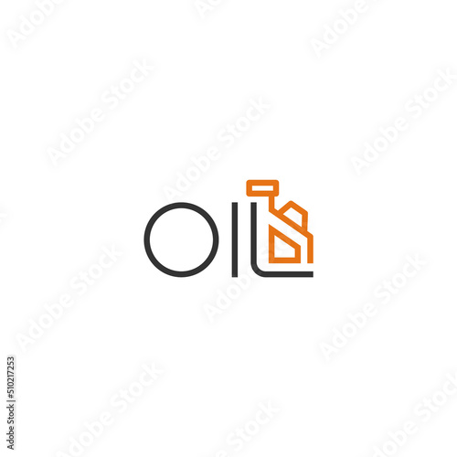 Motor oil. Typography logo design.