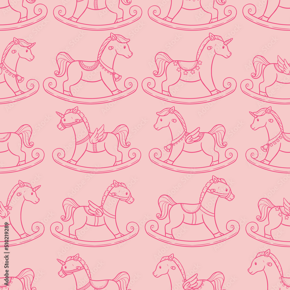 Cute and Adorable Rocking Horse Seamless Pattern Design
Cute and Adorable Rocking Horse Seamless Pattern Design